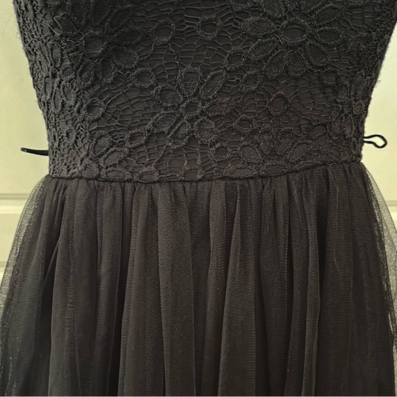 OLIVE TREE💫 Women’s Black Lace Spaghetti Strap Midi Evening Dress - Picture 10 of 15